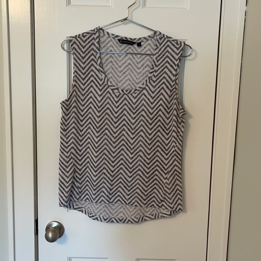 Athleta navy and white tank top
